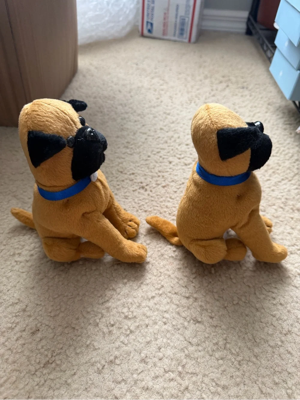 Plush Pug Dog stuffies - promotional for Jet Support askjessi